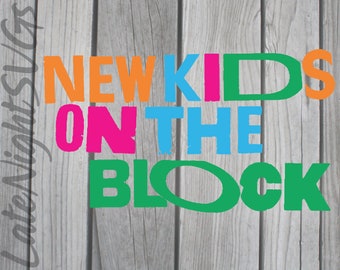Retro NKOTB New Kids on the Block Cut Print svg png Digital Art