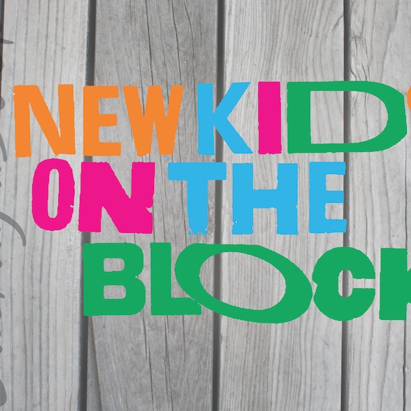 Retro NKOTB New Kids on the Block Cut Print svg png Digital Art