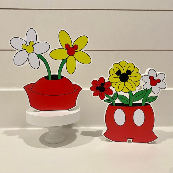 Mickey and Minnie Flower Pots - Disney Decor - Spring Decor