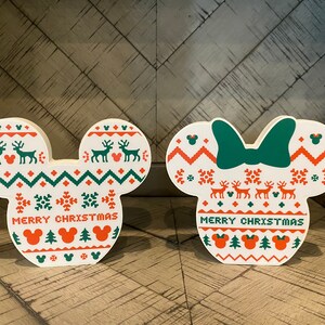 Mickey and Minnie Christmas Sweaters - Disney Decor - Christmas Decor