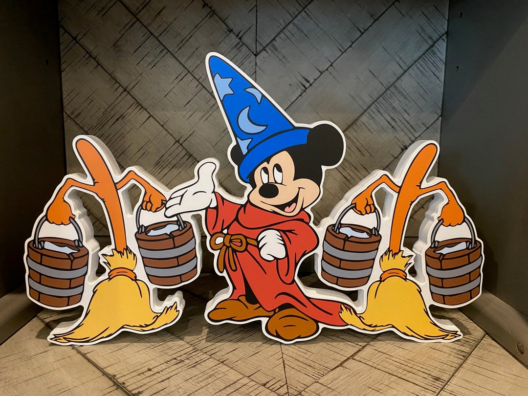 Sorcerer Mickey and Magic Brooms Disney Decor Fantasia Etsy