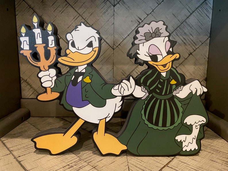 Donald and Daisy Haunted Mansion Disney Decor Halloween Etsy Canada