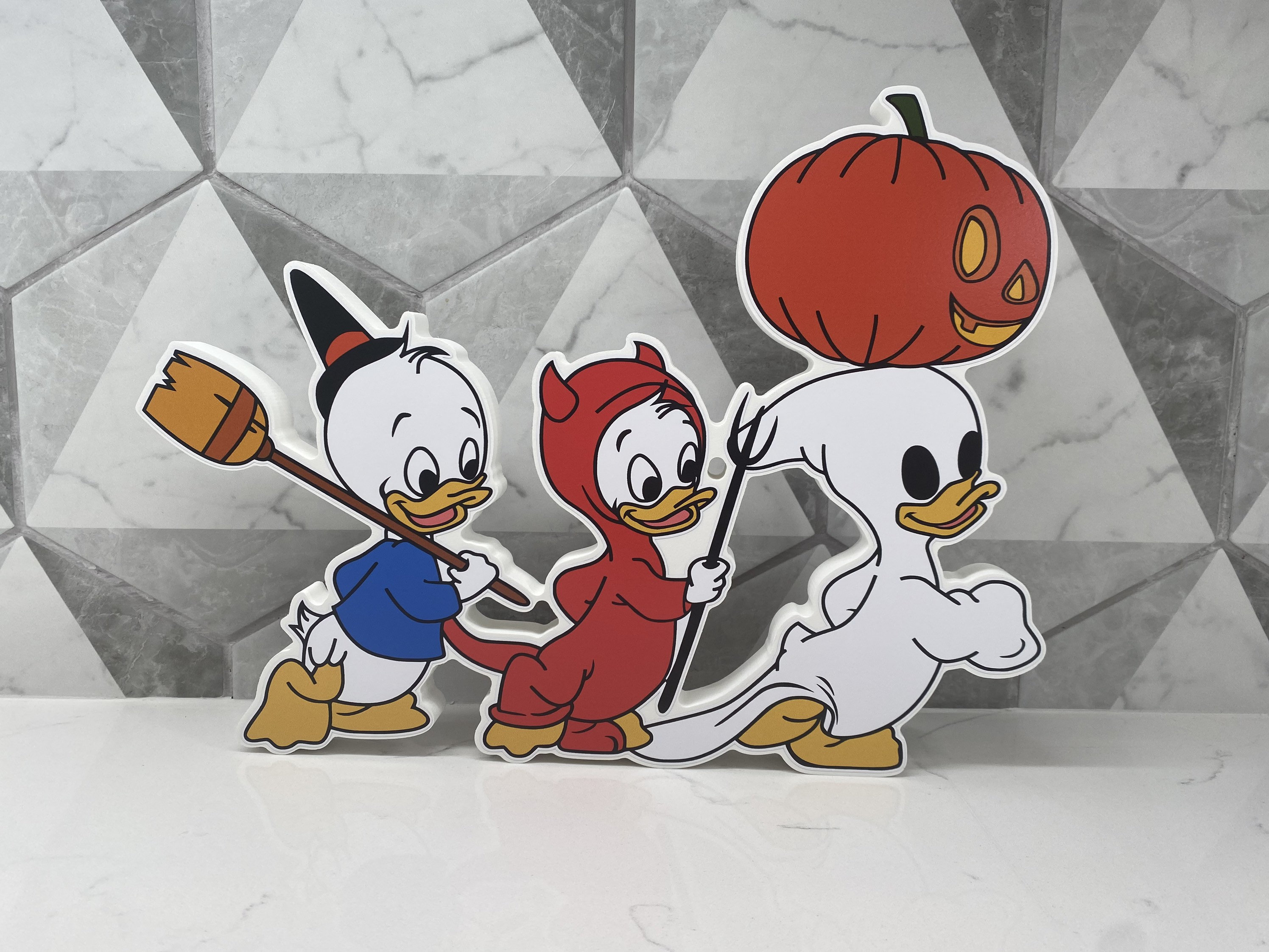 Huey Dewey and Louie Trick or Treat Disney Decor 