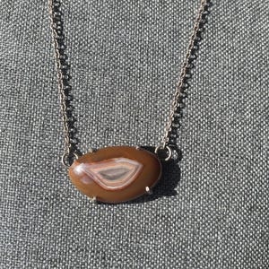 Jasper silver wired necklace