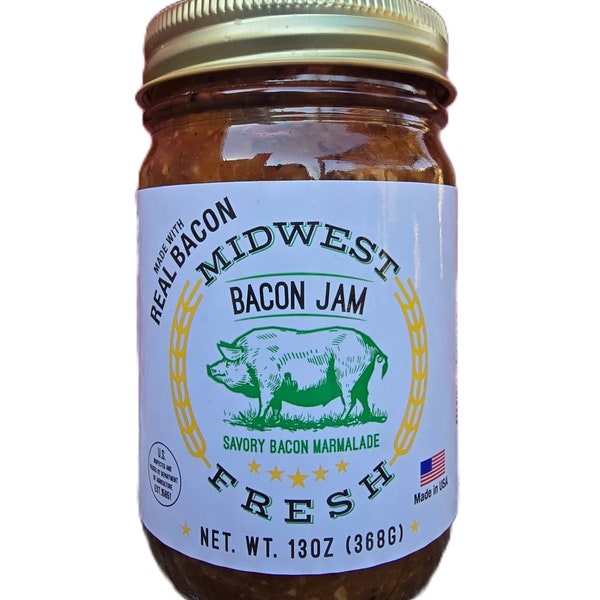 Bacon Jam Award Winning Midwest Fresh Bacon Jam 13 oz Jar