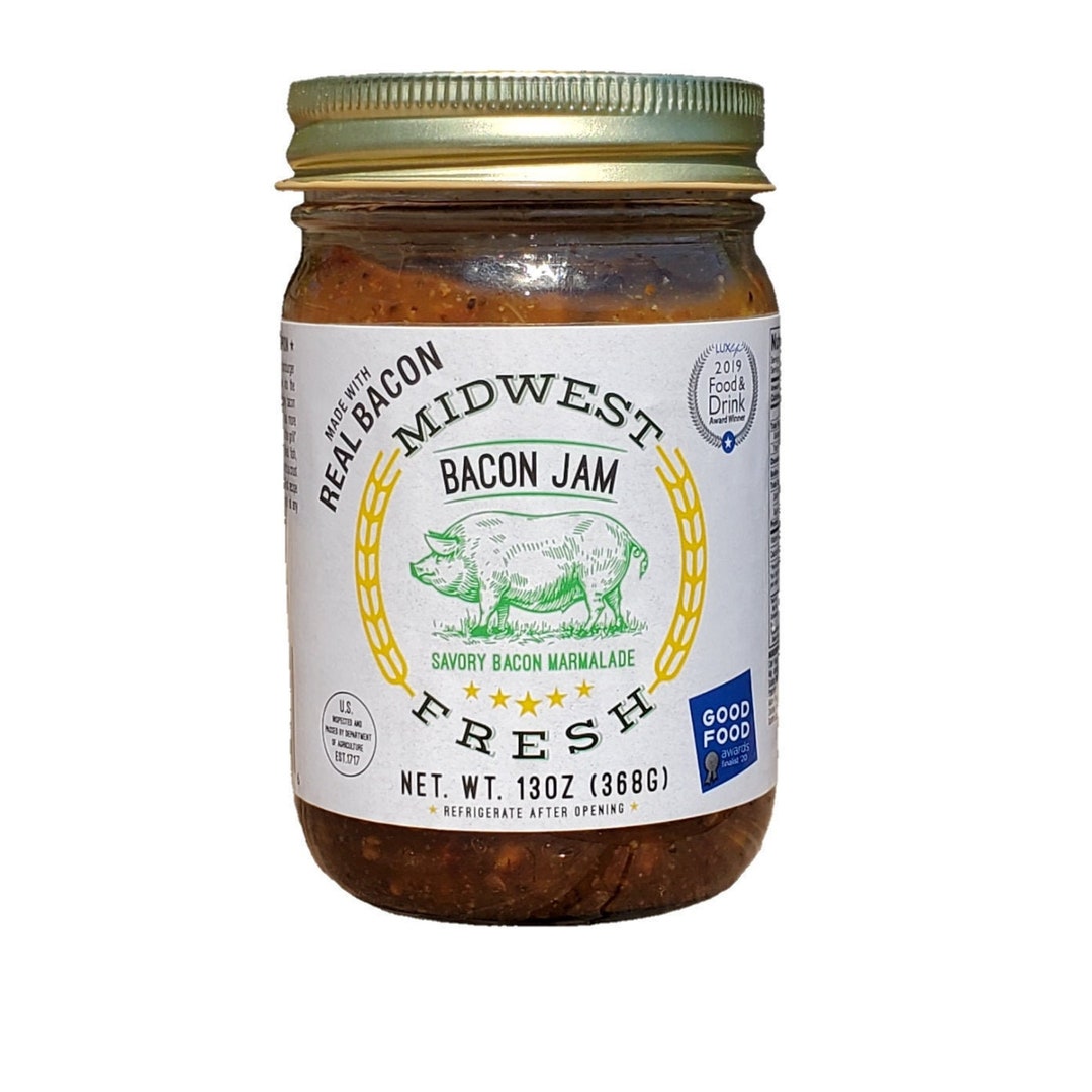 Bacon Jam Award Winning Midwest Fresh Bacon Jam 13 Oz Jar Etsy