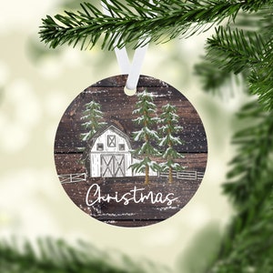 personalized Christmas ornament/farm ornament/barn ornament/custom ornament/Christmas gift/farmhouse Christmas