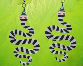 Sandworm inspired large statement piece earrings