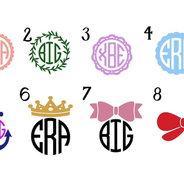 Monogram Decals | Monogram Stickers | Car Decal | Custom Stickers | Water bottle decal | Vinyl Monogram | Laptop Monogram | Sorority Gift