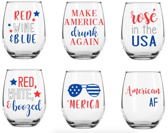 /& Boozed Stemless Wine Glass Red White