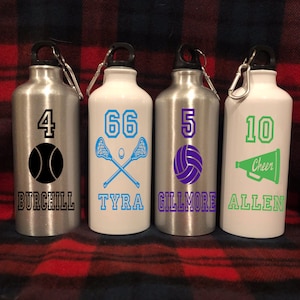 Personalized Name and Sports Water Bottle | Customized Water Bottle ...