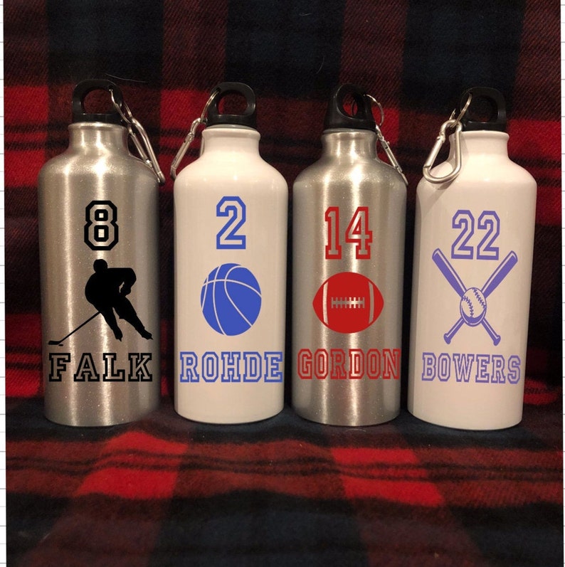 Personalized Name and Sports Water Bottle | Customized Water Bottle ...