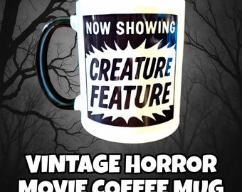 Vintage Horror Movie Mug | Creature Feature, It Lives! (11 oz Ceramic)