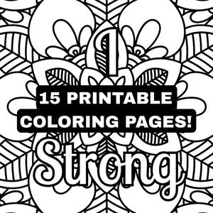 15 Printable Daily Affirmation Coloring Pages for Health | Positive Affirmations Coloring Sheets | Manifestation
