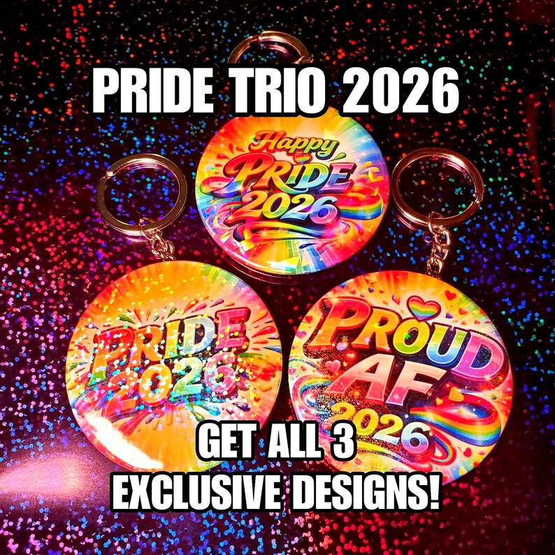 Pride Key Pride 2026 Holographic Keychains – Limited Edition Festival Parade ...