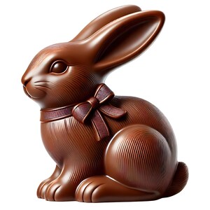 Easter Clipart, Chocolate Bunny Image, Easter Pngs for Cards, Crafts ...