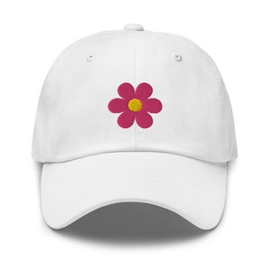 White Flower Trendy Baseball Hat