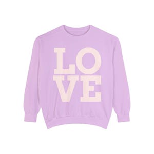 Lilac purple LOVE Unisex Sweatshirt