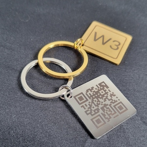 Metall QR Code Schlüsselbund