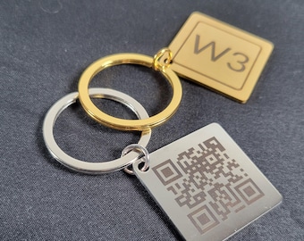 Metall QR Code Schlüsselbund