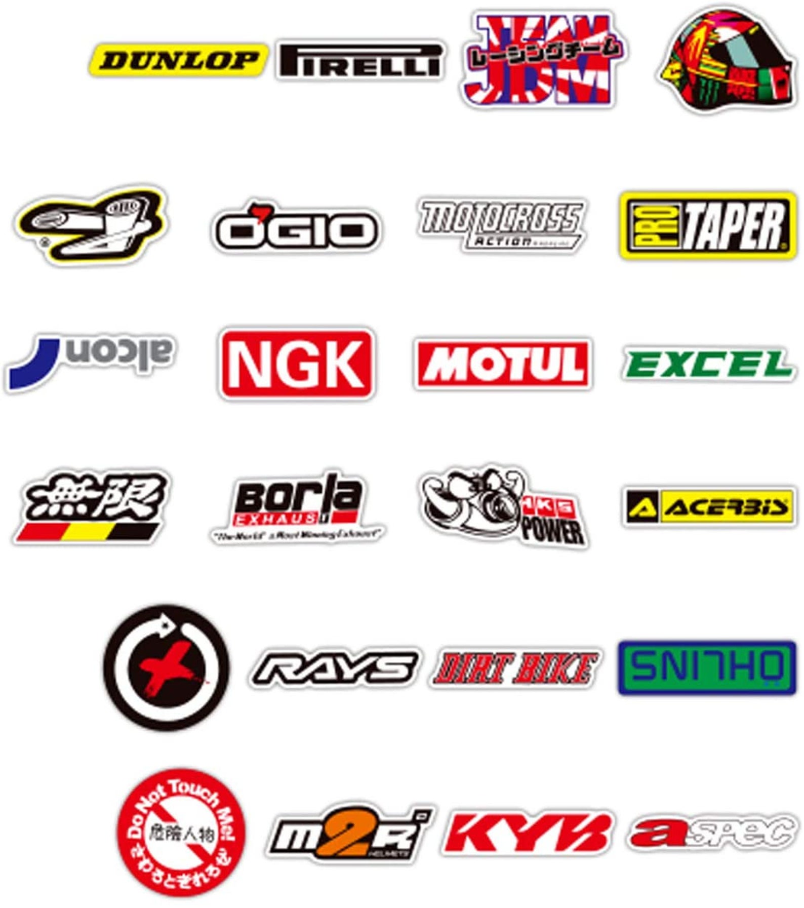 100 autocollants logo de marque PCS Motorcycle pilote moto Etsy France