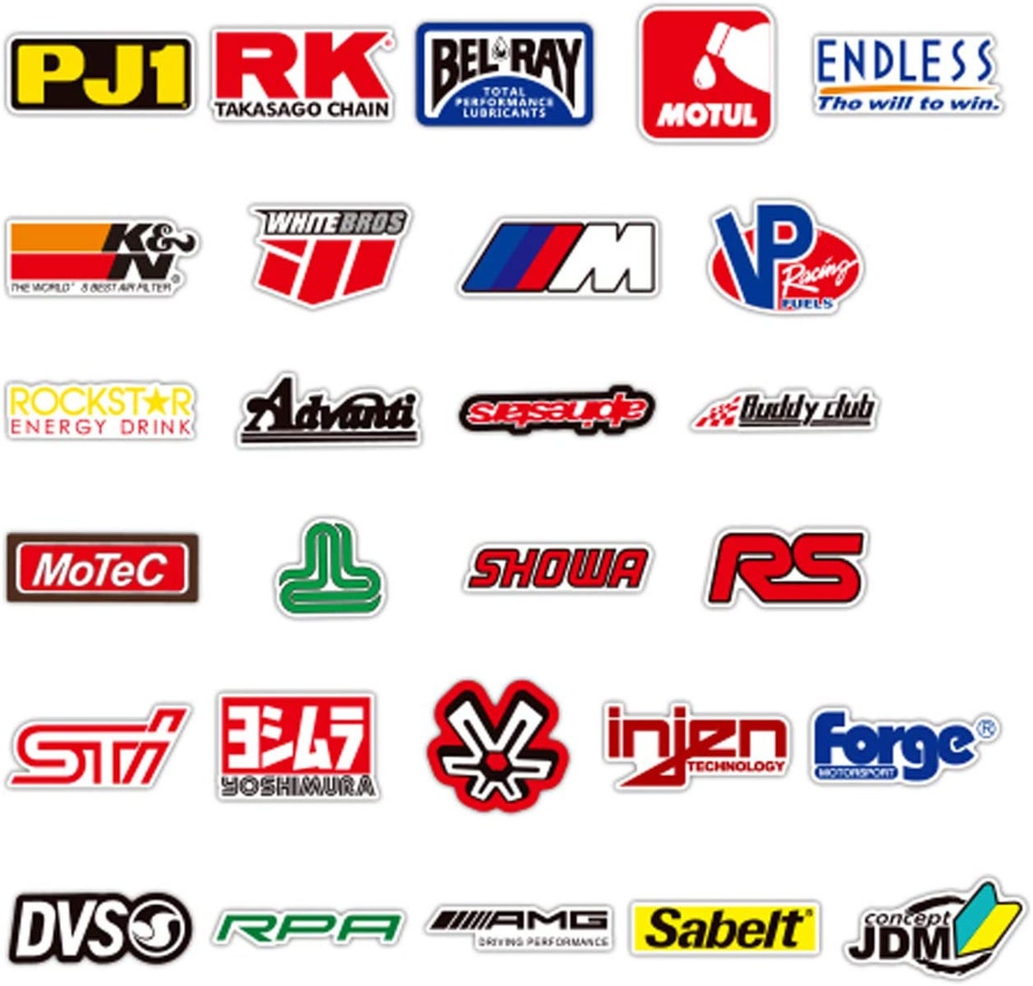 100 PCS Motorcycle brand logo stickers motorcycle racer Etsy