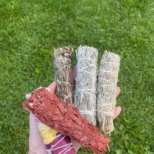 Sage Smudge Stick Ritual Tool Meditation Aid Spiritual Practice Cleansing Ceremony Blessing Gift Women Enthusiast Altar Supply Sacred Space