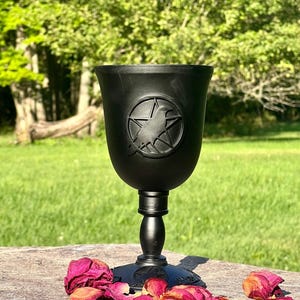 Cast Iron Chalice Raven Pentacle Ritual Tool Ceremonial Magick Witch Altar Pagan Cup Wiccan Goblet Medieval Feast Mug Men Gift Gothic Metal