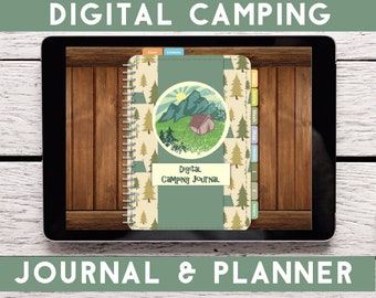 Ultimate Digitial Camping Journal & Planner for Ipad Goodnotes, Noteablity with Hyperlinks with BONUS printable version