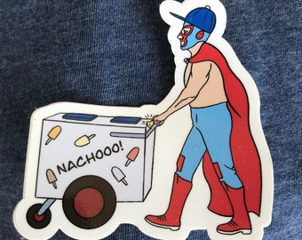 Nacho libre mask sticker lucha libre mask sticker