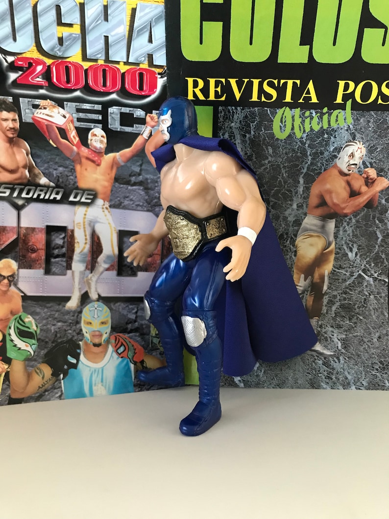 Lucha libre toys wrestling action figures lucha mask toy blue demon mask