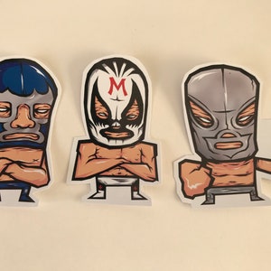 Lucha libre mask stickers lucha mask