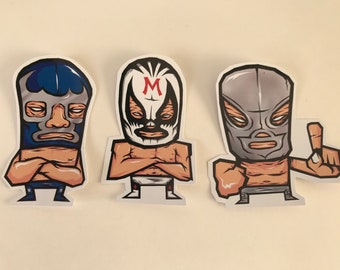 Lucha libre mask stickers lucha mask