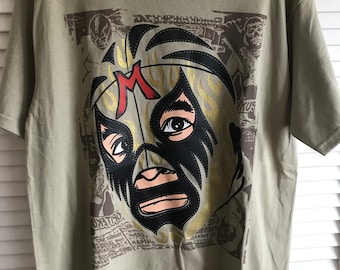 Lucha libre shirt santo blue demon mask