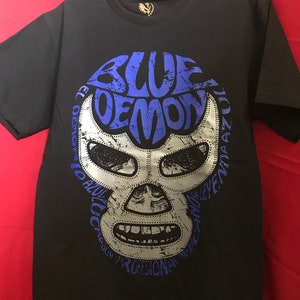 Lucha libre shirt Pentagon jr Rey Mysterio blue demon mask