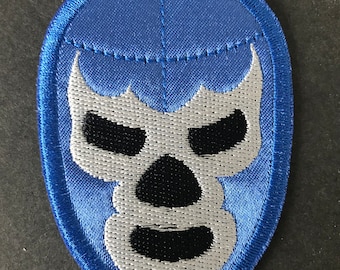 Blue demon mask patch lucha libre