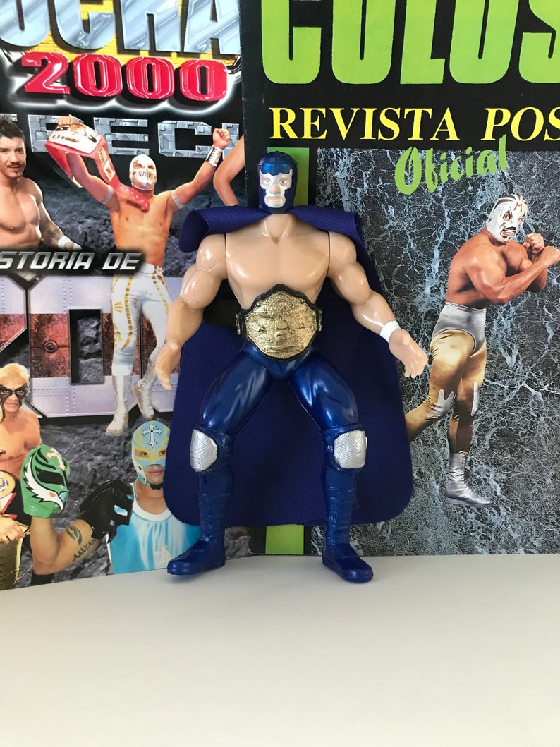 Lucha libre toys wrestling action figures lucha mask toy blue demon mask