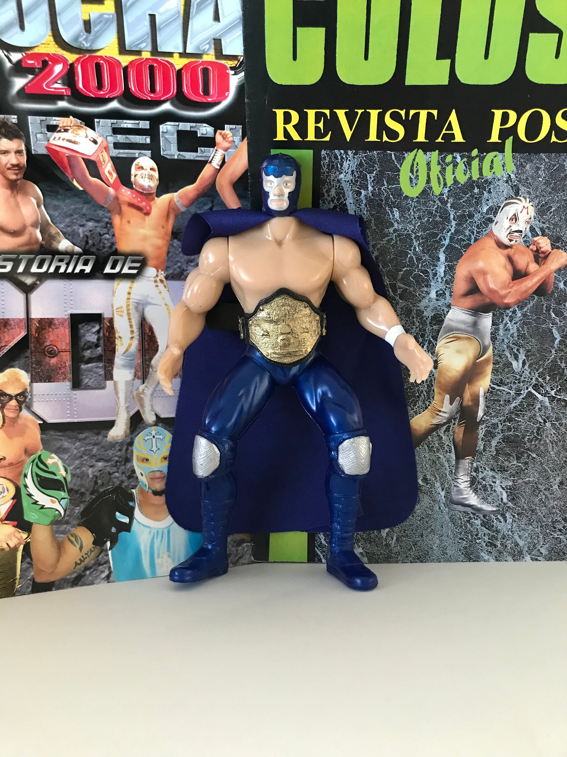 Lucha libre toys wrestling action figures lucha mask toy blue demon mask