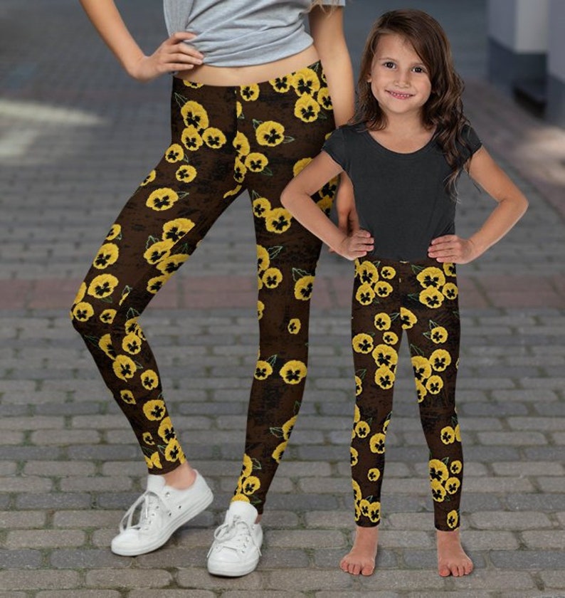 Hanson MMMBop Inspired Leggings Yellow Pansy