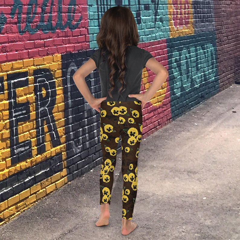 Hanson MMMBop Inspired Leggings Yellow Pansy