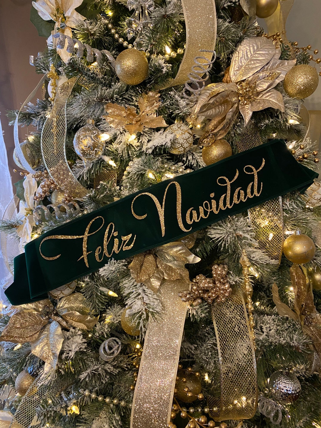 Feliz Navidad Christmas Tree Banner - Etsy