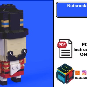 PDF Download (NO BRICKS!):  Christmas Nutcracker Custom Brick Set