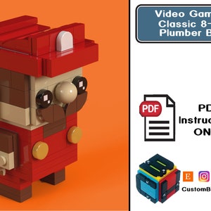 PDF Download (NO BRICKS!):  Classic Red Plumber Custom Brick Set