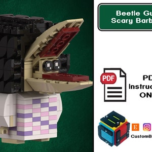 PDF Download (NO BRICKS!):  Beetle Guy Barbara Scary Custom Brick Set