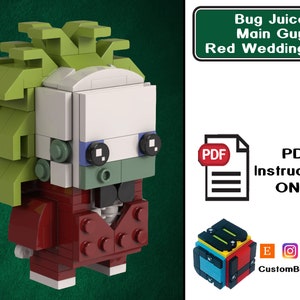 PDF Download (NO BRICKS!):  Beetle Guy Red Tux Custom Brick Set