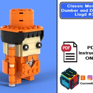 PDF Download (NO BRICKS!):  Custom Floyd Orange Tux Brick Set