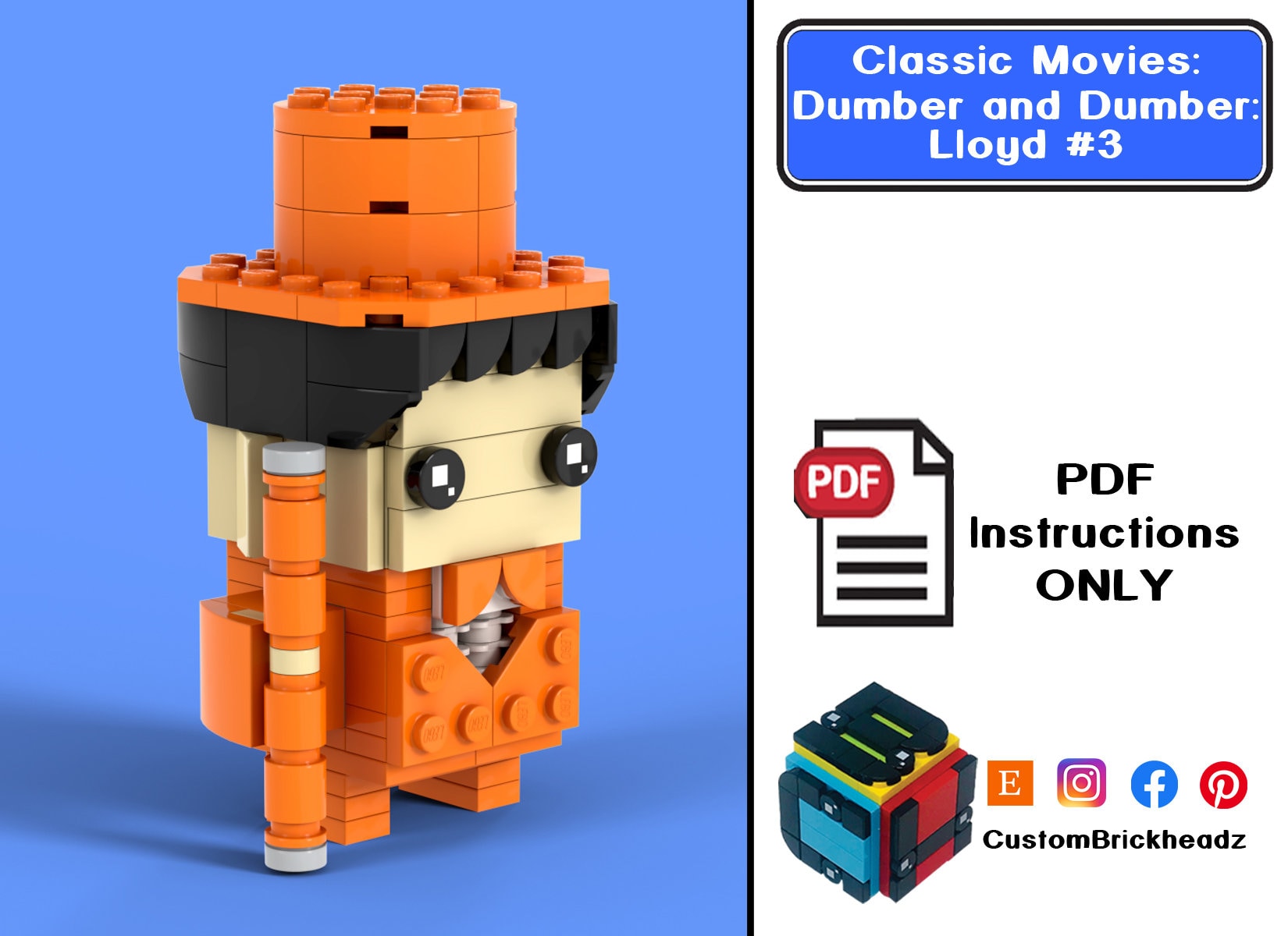 Téléchargement PDF (NO BRICKS Custom Floyd Orange Tux Brick Set