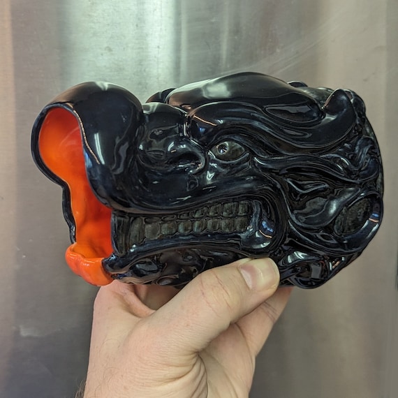 Mystic War Cannon Mug in Obsidian Glaze.