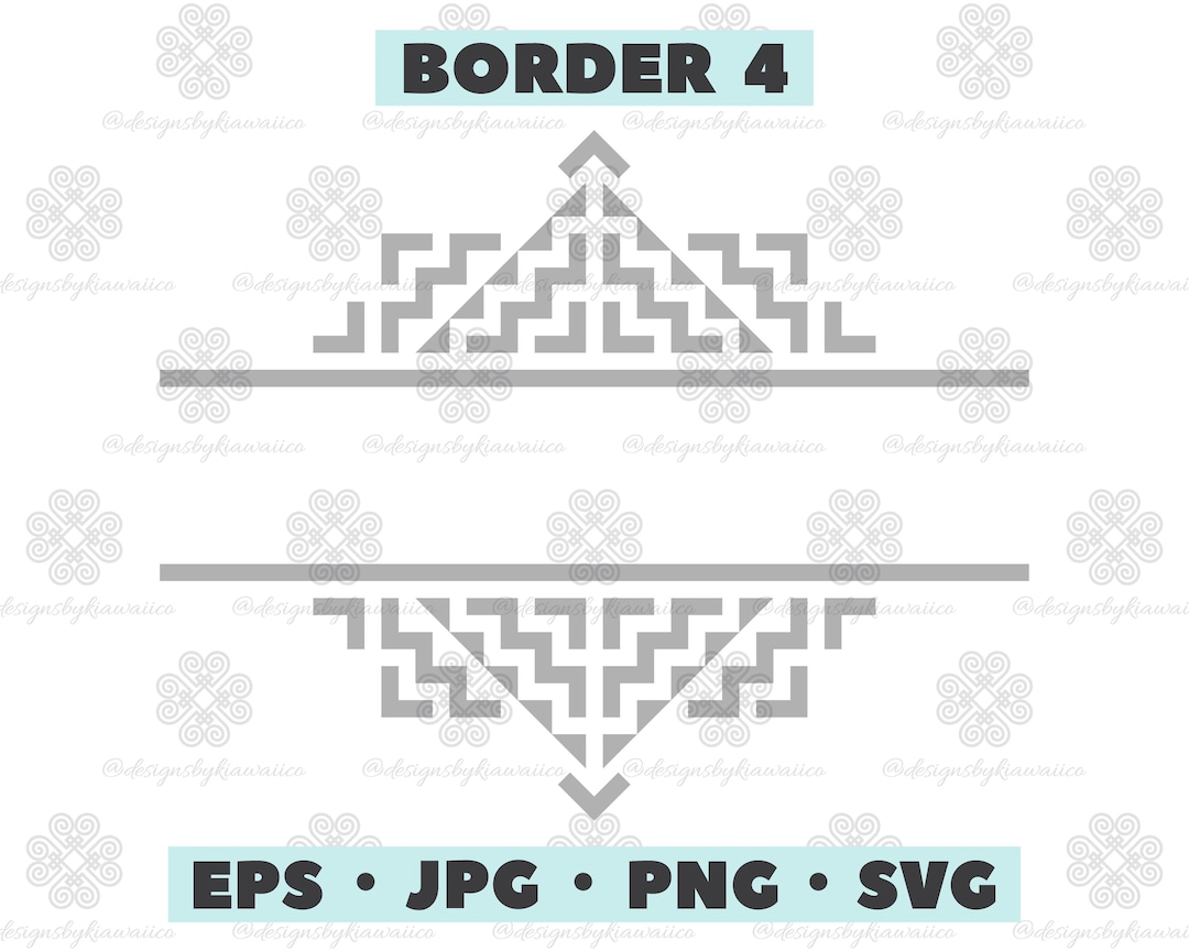 Hmong Border Pattern Vector Hmong Design, Border 4, Hmong SVG, Ethnic Border, Cut File, Hmong Motif ...