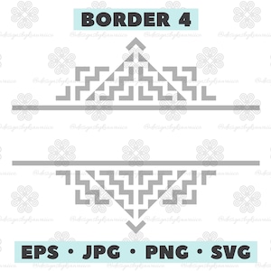 Hmong Design, Border 4, Hmong SVG, Ethnic Border, Cut File, Hmong Motif Border - Personal and COMMERCIAL Use